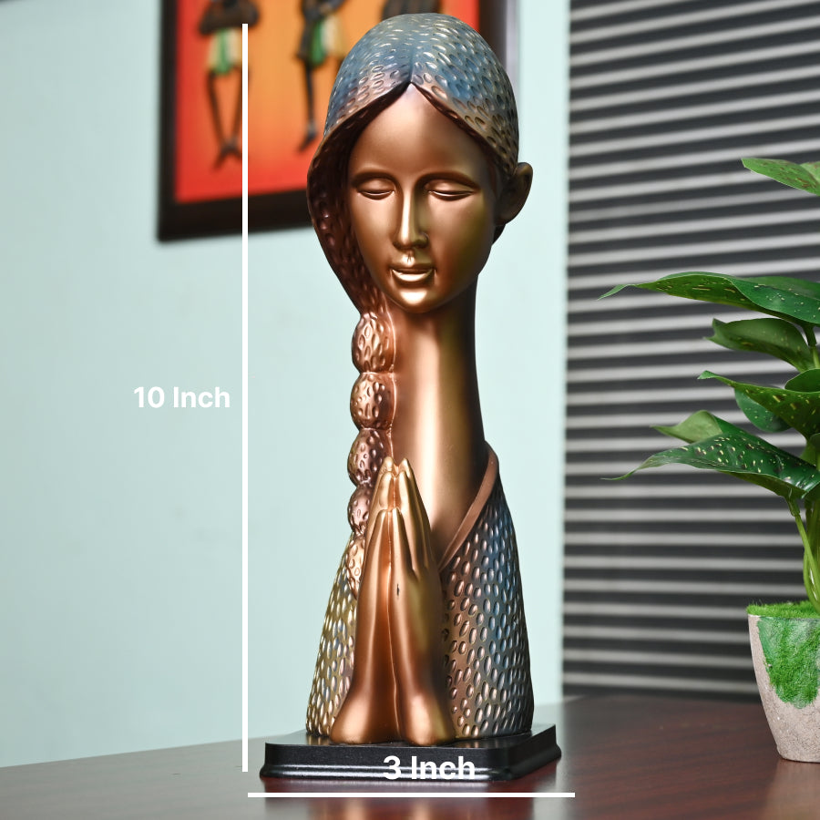 Welcome Lady Statue: Sculpture Showpiece for Home Decor