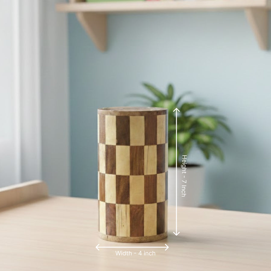 Wooden Handcrafted Chess Money Bank | Piggy Bank for Adults | Big Size