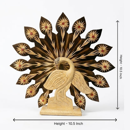 Handiwork Bamboo Showpiece Peacock | Decorative Item | Eco-friendly
